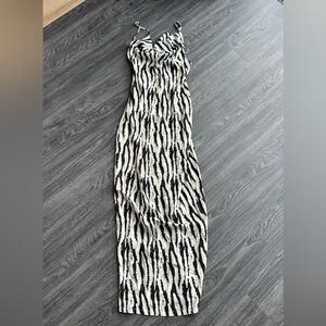 Zebra Print Maxi Dress